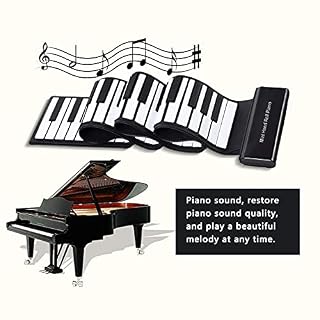 Hand Roll Piano, Roll Up Piano Portable avec Silicone Environnemental pour Débutants pour Tourisme en Plein Air - Les Beatles, Paul McCartney, John Lennon, RIngo Starr, George Harrison Hand Roll Piano, Roll Up Piano Portable avec Silicone Environnemental pour Débutants pour Tourisme en Plein Air – Image 2