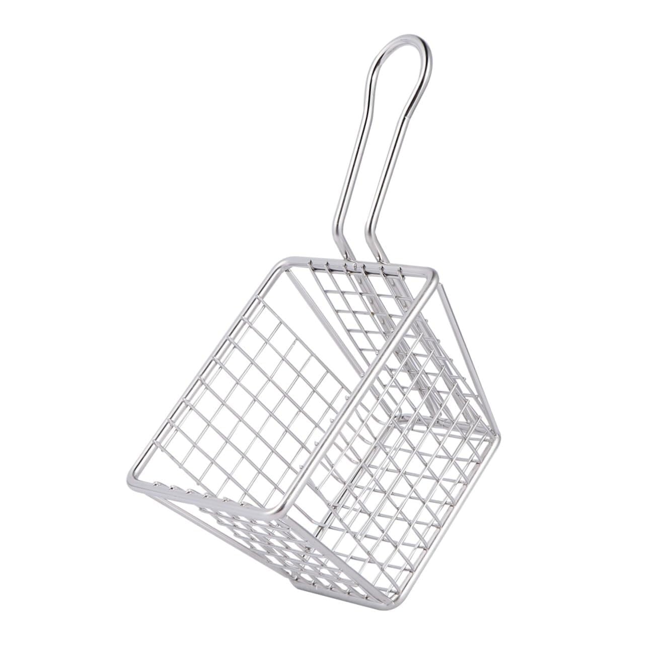 Cestini per Alimenti Famiglia Cestello for friggere, scolapasta a Maglie quadrate for Patate Cestello Friggitrice