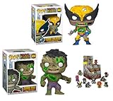 Marvel Zombie Wolverine 662 The Fight Everyone Wants to See Funko Pop! Pack: Zombie Marvel Zombie Wolverine 662 VS Marvel Zombie Hulk 366 + Bonus 1 Funko Marvel Zombie Mystery Mini caja ciega