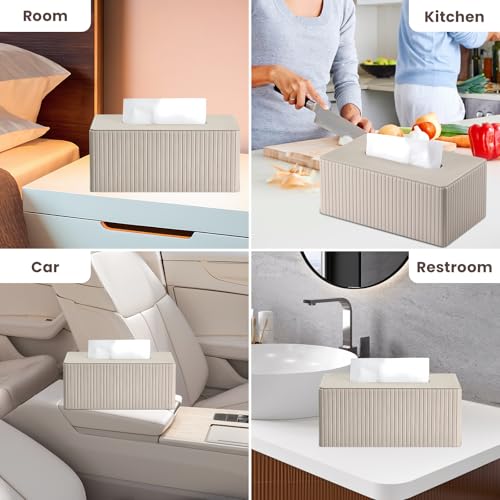 Kosmetiktücherbox,Taschentuchbox,Taschentuchspender aus PU Leder,Dekorative Taschentücher Box für Badezimmer Wohnzimmer Esszimmer Wohnzimmer Büro Couchtisch Schlafzimmer