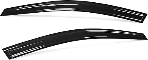 Miniatura 5 de IKON MOTORSPORTS Viseras de ventana compatibles con Volkswagen Golf MK7 2015-2019, color humo oscuro, estilo de fábrica, acrílico para lluvia de