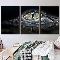 3 Piece Framed Canvas Wall Art Alligators Canvas Prints Home Artwork Decoration for Living Room,Bedroom - 16