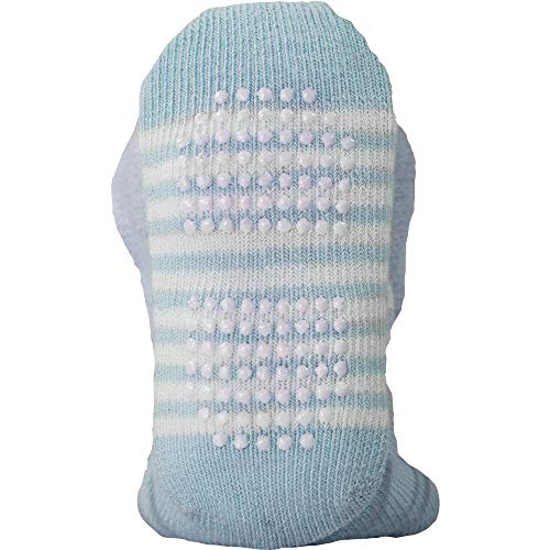 Buba Meias Antiderrapantes Com Chocalho Zebrinha Buba Azul 6-12 Meses