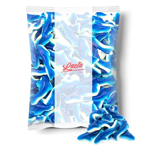 Laetafood Blue Sharks Raspberry Marshmallow Gummy Candy (1 Pound Bag) #TOP1