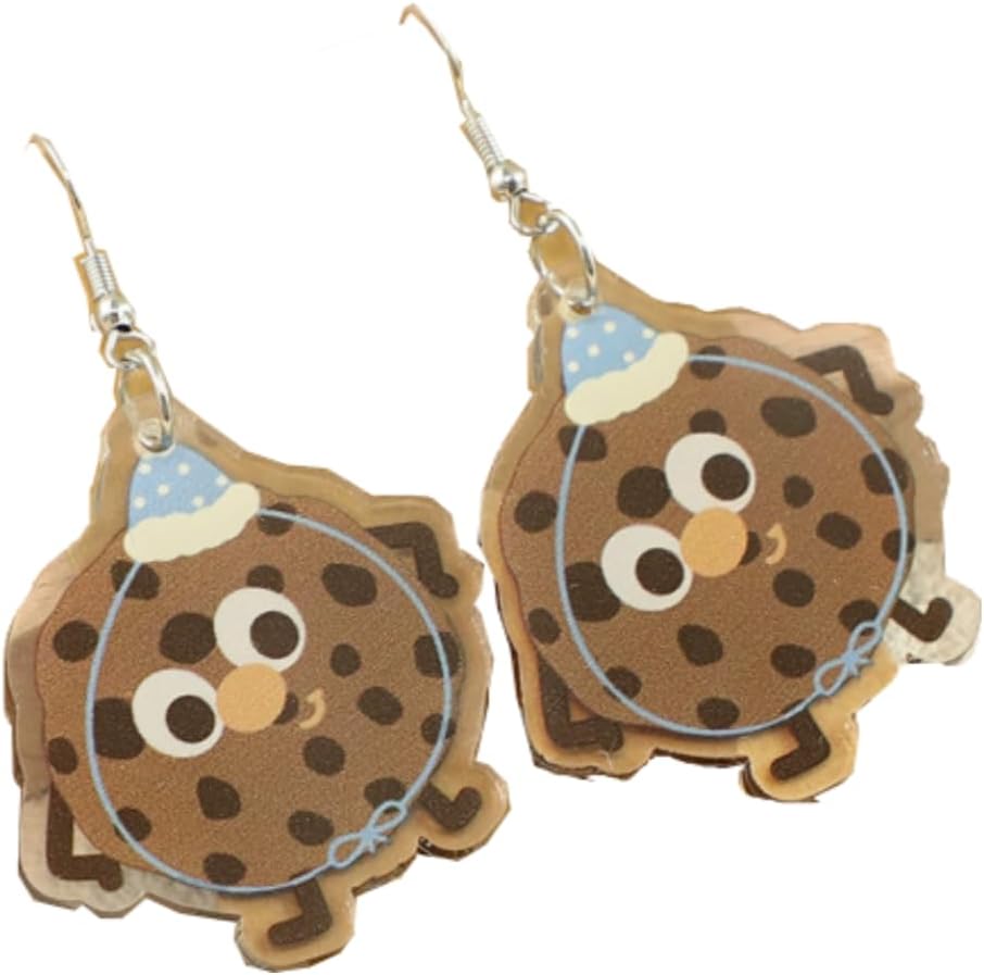 Acrylic Kawaii Cartoon Earrings – Cake, Big-Eye Fruit & Black Cat Jewelry for Parties, Festivals & Daily Fun