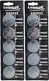 LOOPACELL CR3032 CR 3032 Lithium 3V 10 Batteries