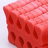 Leapiture 100 sztuk gąbka Separator palców stopy gąbka separator palców stopy Separator palców Separator palców stóp Nail Art Separator palców stopy Żelowy separator palców stopy (Red)