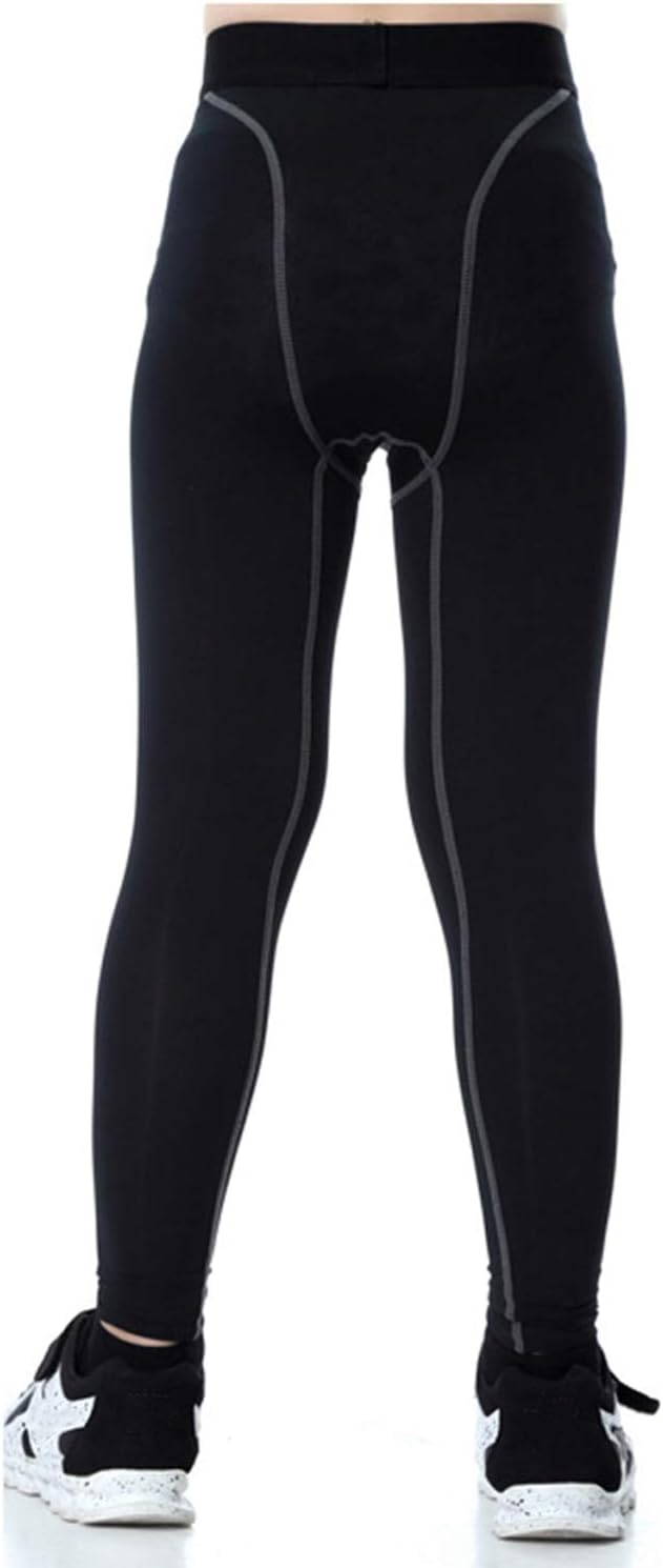 LANBAOSI Youth Boys Compression Leggings Athletic Pants Base Layer Football Workout Tight - Image 3
