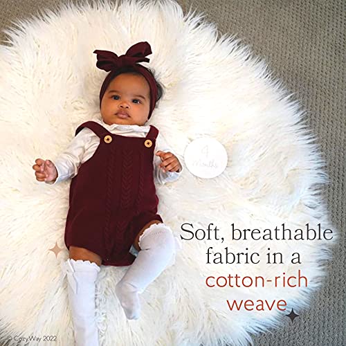 Cozyway Infant Bow Top Knee Socks, 5 Pairs: Size 6-12 Months In 5 Colors (Pink, Red, White, Grey, Black); Fade-Resistant Breathable Cotton Fabric; Knee-High Stockings For Baby Girls, Boys And All Kids #TOP3