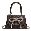 Fashion Bow Tie Handbag Purse - Chic Shiny Designer Crossbody Bag Sling Purse Coquette Evening Bag Aesthetic