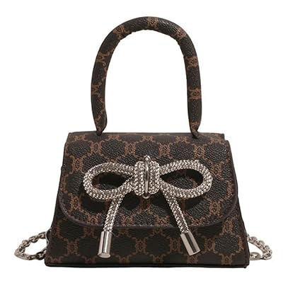 Fashion Bow Tie Handbag Purse - Chic Shiny Designer Crossbody Bag Sling Purse Coquette Evening Bag Aesthetic