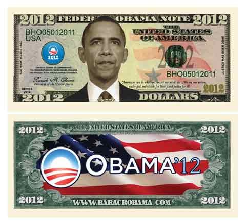 Barack Obama 44th President Collectors 10 Bill Collector Set: One Million Dollar Bill, 2008, 2009 Inaugural Note, 2010 Obama, 2011 Obama, 2012 Obama, 2013 Obama, 2014 Obama, 2015, Michelle Obama Note - Thumbnail 6