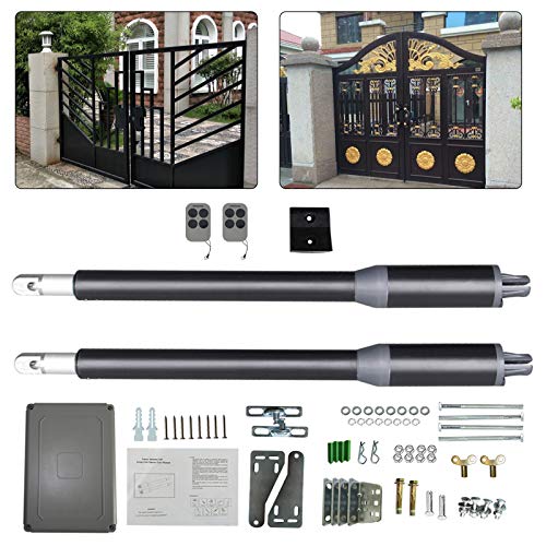 Automatic Gate Opener Kit Heavy Duty Gate Operator Arm Swing Gate Opener With Remote Control Electric Driveway Gate Operator 250Rpm 40W 150Kg (Dual Gate Opener) #TOP2