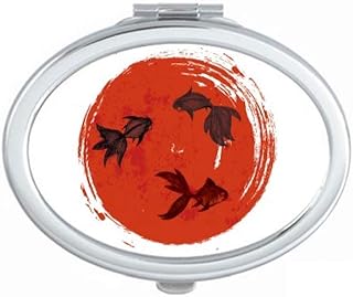 Japón Rojo Goldfish Circle Retrato Espejo Por...