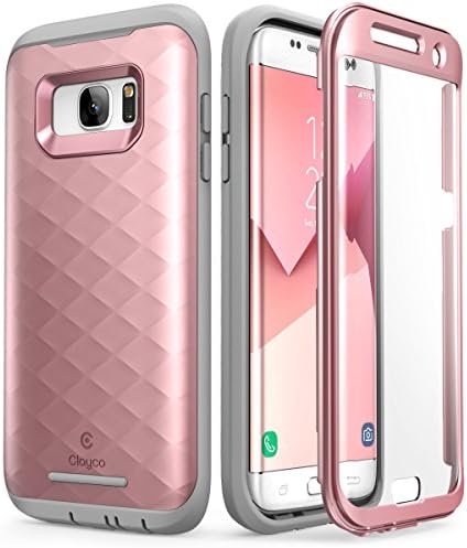 Galaxy S7 Edge Case, Clayco [Hera Series] Full-Body Rugged Case with Built-in Screen Protector for Samsung Galaxy S7 Edge (2016 Release) (Rosegold)