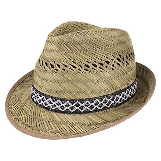 Cappelli naturali vs. sintetici: pro e contro 2 Cappello trilby di paglia naturale unisex estivo