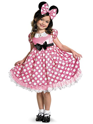 Pink Minnie Mouse Glow-in-the-Dark Dot Dress Costume - Medium