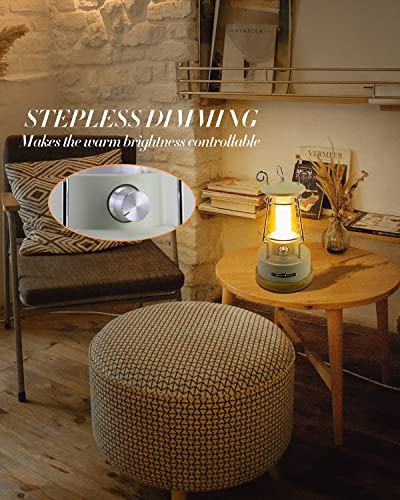Tresda Camping Lantern Rechargeable, 370Lm Dimmable Led Vintage Battery Powered Lanterns, Waterproof Led Retro Camping Lights For Camping, Power Outages, Hurricane, Outdoors, Home Décor #TOP5