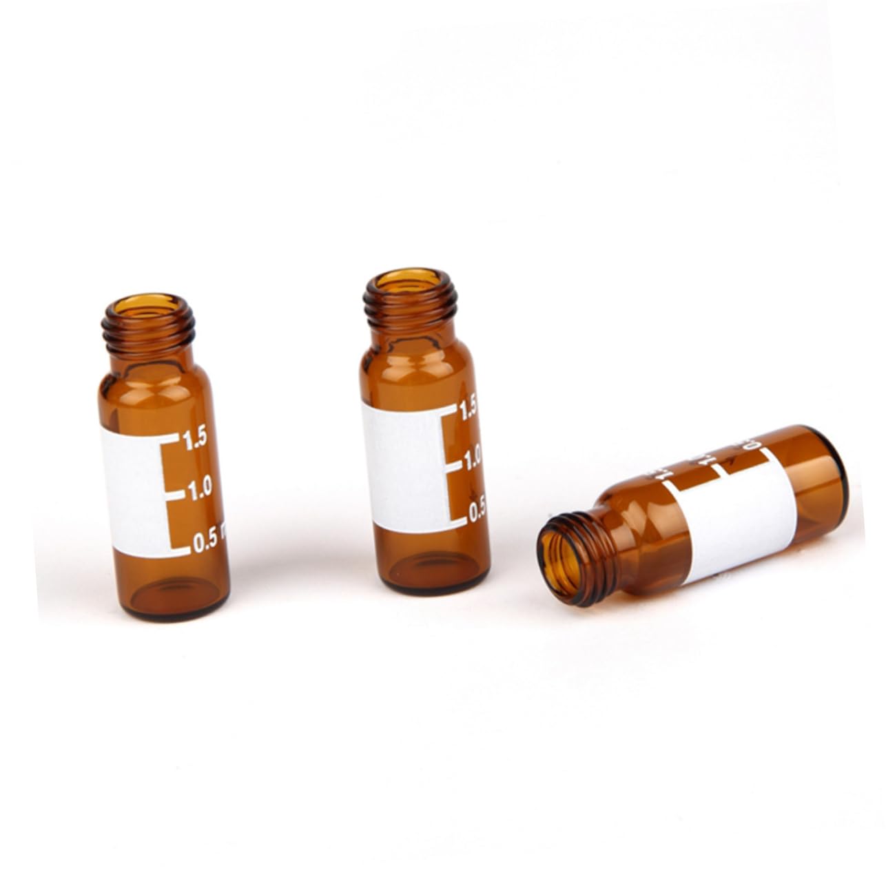 Ciieeo 10 Sätze Sampling Vials Glasflaschen Mit Schraubverschluss Für Probenahme Laboranwendungen Kosmetik Pharmazie Für Lichtschutz Aufbewahrung 100 Stück * 10