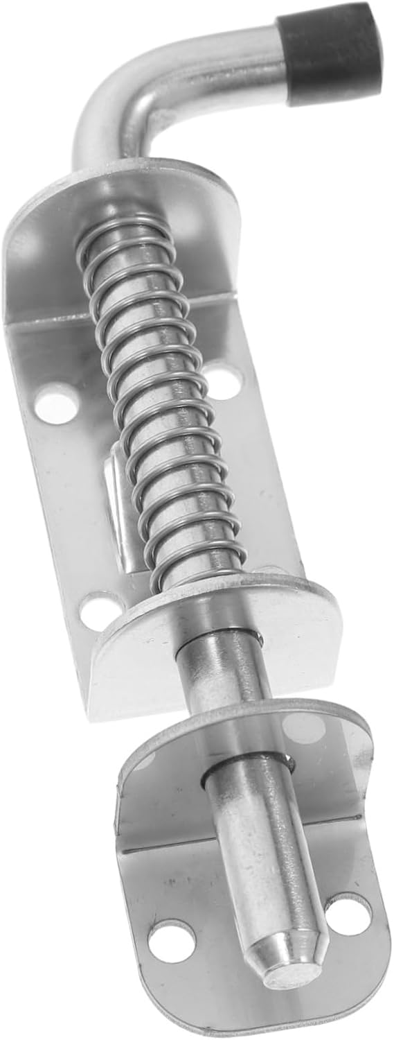 Angoily 4pcs Stainless Steel Spring Latch Pin for Heavy Duty Door Lock Utility Trailer Garage Barn Accessories Latch for Shed and Barn Use