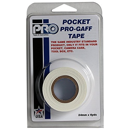 Pocket Pro-Gaff Gaffer's Spike Tape on a mini core (White 24mm X 6 yds) by Pro-Gaff