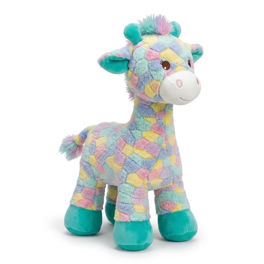 Premium Pastel Giraffe Soft Toy for Kids | 35 cm Super Soft & Cuddly Plush Stuffed Animal | 100% Safe, Non-Toxic, BPA-Free for Boys, Girls, Babies & Toddlers (Multicolor)-image-45