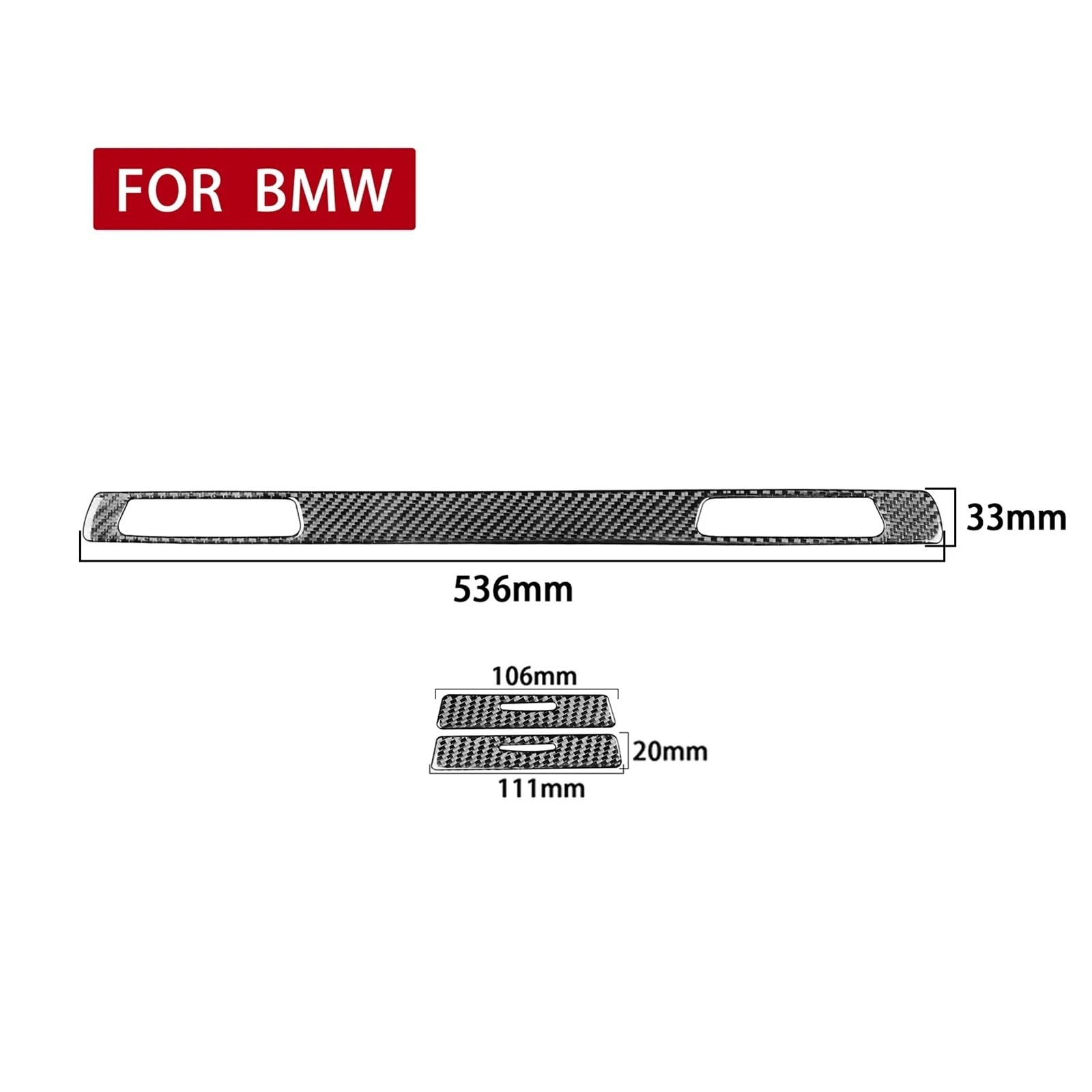 Konsola Środkowa Osłona dekoracyjna panelu uchwytu na kubek z wodą dla drugiego pilota, pasująca do BMW E90 serii 3 z lat 2005-2012(C)