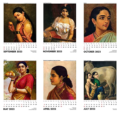 Image of Tallenge - Raja Ravi Varma - 2026 Desk Calendar - 6 x 9 Inches for Home & Office (Paper, Desk Calendar)