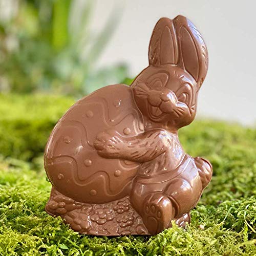 Moulage chocolat de Paques LAPIN OEUF 80g - chocolat de Pâques - Fabrication artisanale en France - chocolat de paques lapin poule cloche poussin oeuf