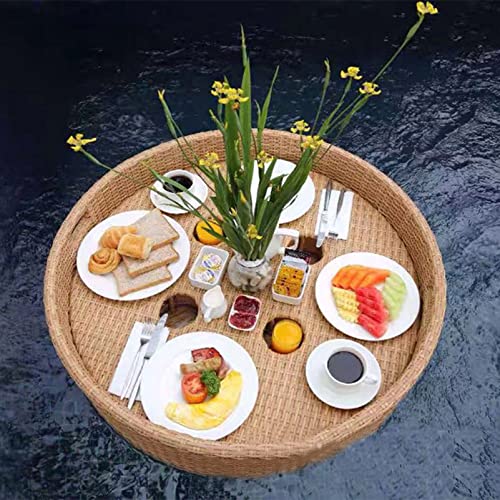BZBZB Bandeja Flotante Mesa y Bar con Bandeja Flotante de Lujo - Flotador de Piscina para Adultos para Bancos de Arena, spas y Fiestas - Bandeja Flotante para Servir