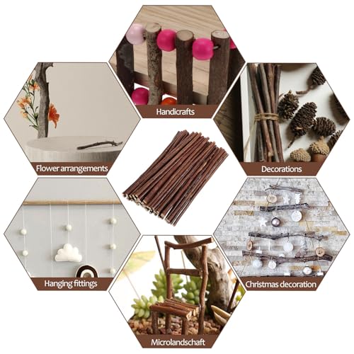 50 ramas de madera natural de 30 cm para proyectos creativos 4