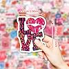 100Pcs Holographic Valentines Stickers for Kids, Heart Valentine's Stickers Bulk for Valentines Day Gifts for Kids Classroom School Exchange,Thickened Backing Vinyl Decals, Party Favors #4