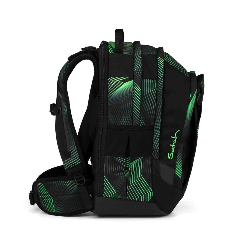 Satch Match Plus Schulrucksack Set 3tlg. inkl. Schlamperbox und Sporttasche (Seismic Green)