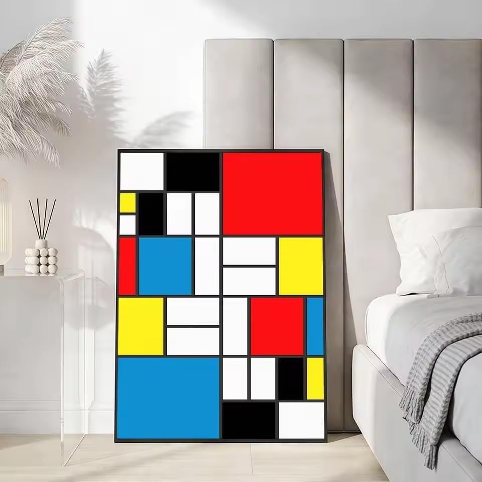 LIRHIQYGF Minimalistische Kunstwerke, klassische abstrakte Poster und Drucke, Retro-Wanddekoration, Wohnzimmerdekoration (70x100cm/Rahmen)