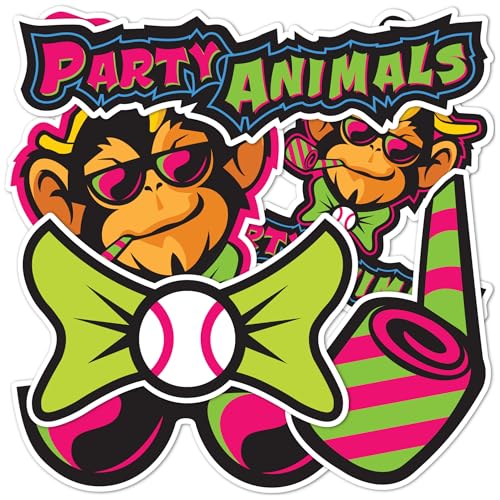 Desert Cactus Party Animals Sticker Decal Vinyl Baseball Laptop Water Bottle Car Scrapbook (Type 2-1)