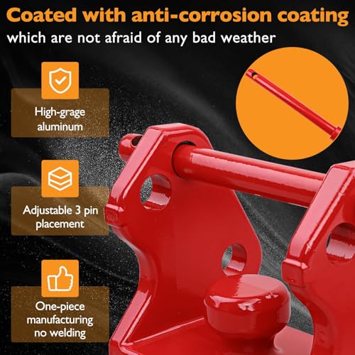 HQPASFY Trailer Hitch Lock, Trailer Coupler Lock with Pin, Coupler Lock Model Tl-33 Trailer Lock,Fits Over 2" to 2-5/16" Couplers - Red - Thumbnail 4