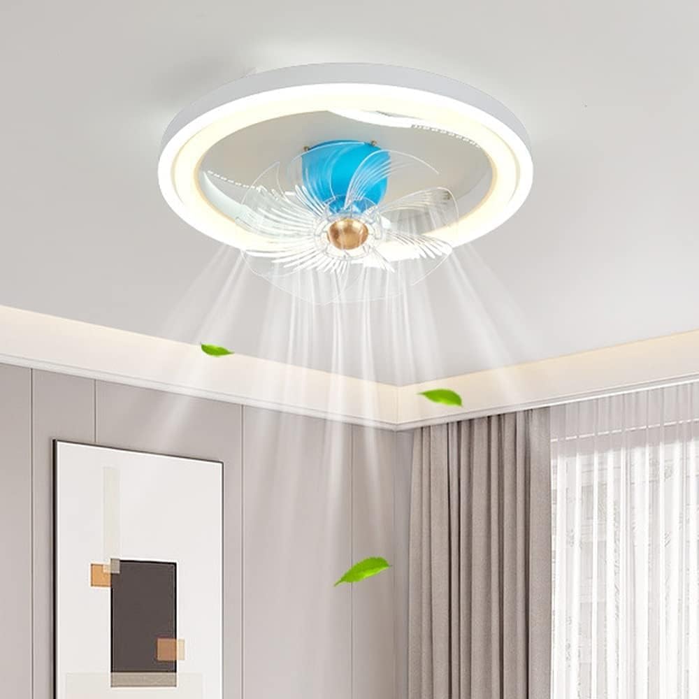 HXYSXHJUO Ceiling fan light LED 360°Oscillating Energy Saving 3 Speed Wind Color Dimming Remote Control Lights Mute Invisible Bedroom Dining Room Oscil