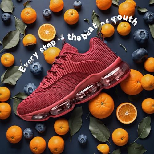 Image of Luogoks Womens Walking Running Shoes Air Cushion Basketball Sneakers Fashion Tennis Breathable Sport Gym Fitness Cross Trainers Shoes