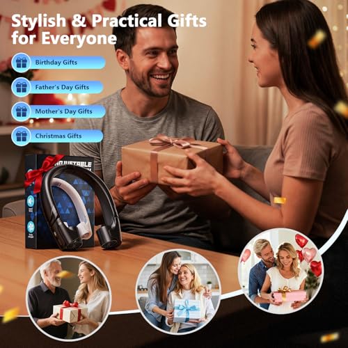 Mavax ChillGo Portable Neck Fan, 8000mAh Wearable Personal Cooler, 9000RPM High-Speed Motor with LED Display, Max 16H Runtime, 4‑Speed, Lightweight & Quiet, Ideal Gift for Men Women – Black by Mavax - Used condition - Image 7