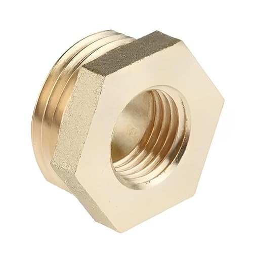 Odsupplies Men's 1" X 3/4" Brass Hexagon Threaded Bush (Known As Reducing Bush/ Brass Bush Also Available In 1/8 Inch, 1/4 Inch, 3/8 Inch, 1/2 Inch, 1 1/4 Inch, 1 1/2 Inch, 2 Inch Bsp)