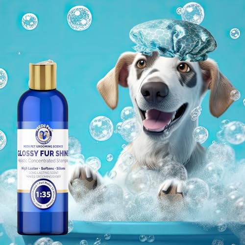 Image of Super Concentrated Glossy Fur Shine Professional Grooming Science. 16oz Makes 4 gallons. Makes Fur on Horses and Dogs Glisten and Shine. Great FurTastic Results, Milky
