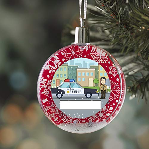 PrintedPerfection.com Personalized StoryLine Cartoon Caricature Snow Globe Christmas Ornament: Golfer Buddies - Female & Female