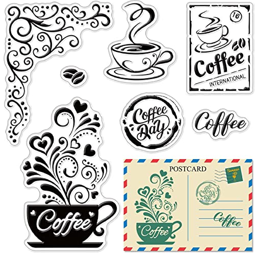 CRASPIRE Coffee Clear Rubber Stamps