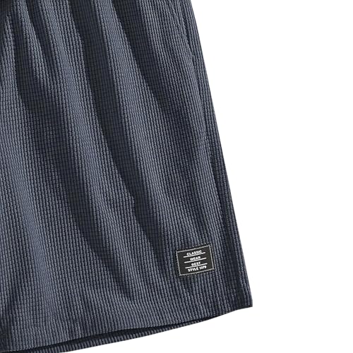 Image of FABRIPPLE Men's Slim Fit Knitted Short for Summer | Stretchable Fabric | Breathable & Lightweight | Casual Lounge Short with Elastic Waistband & Drawstring