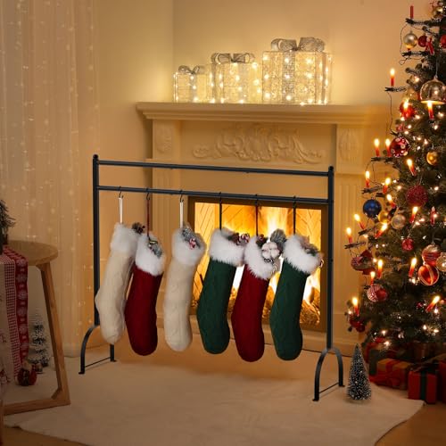 Christmas-Stocking-Holder-Stand-with-12-Hooks-42-L-x-11-W-x-35-H-Stocking-Hanger-Heavy-Duty-Freestanding-Christmas-Stocking-Holder-Stand-for-Floor-Decor-Hanger-Display-for-Home Christmas Stocking Holder Stand with 12 Hooks 42 L x 11 W x 35 H Stocking Hanger Heavy Duty Freestanding Christmas Stocking Holder Stand for Floor Decor Hanger Display for Home