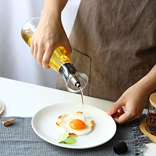 Garrafa de óleo de oliva de vidro Cabilock, 500 ml, dispensador de óleo de vinagre para cruzeiro, co