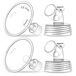 2X 12 mm Maymom Two-Piece Wide Neck Pump Parts for Spectra S1/S2 Pumps; Incl Wide Mouth Flanges; Not Original Spectra Flange