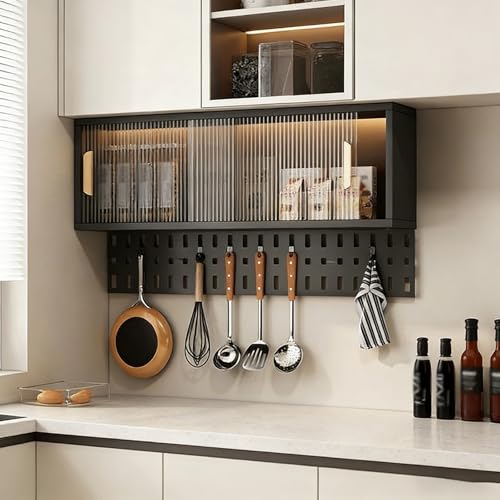 TUPAFJU Armario de Cocina de Pared con Puerta...