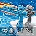 Electric Water Gun for Adults Kids, 2 Pack Automatic Squirt Watergun Pistol with Led Lights, Summer Outdoor Pool Beach Party Toys, Black and Blue
