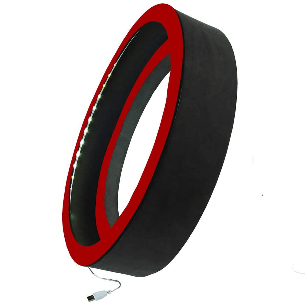 Bullet Anello di illuminazione LED Surround – Backboard – Anello di raccolta – per tutti i tipi di freccette – Ø 46 cm – rosso